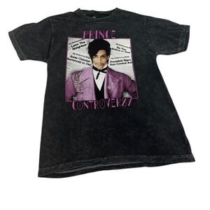 Prince Controversy 81 Mineral Wash Graphic T Shirt‎ Music Band Tee